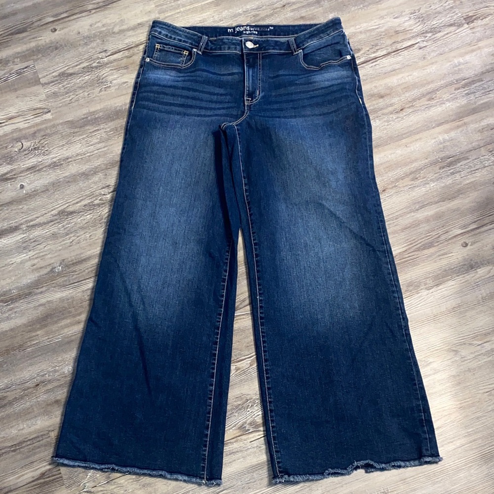 NWOT MAURICES M Jeans High-Rise Stretch Wide Leg 16W Long